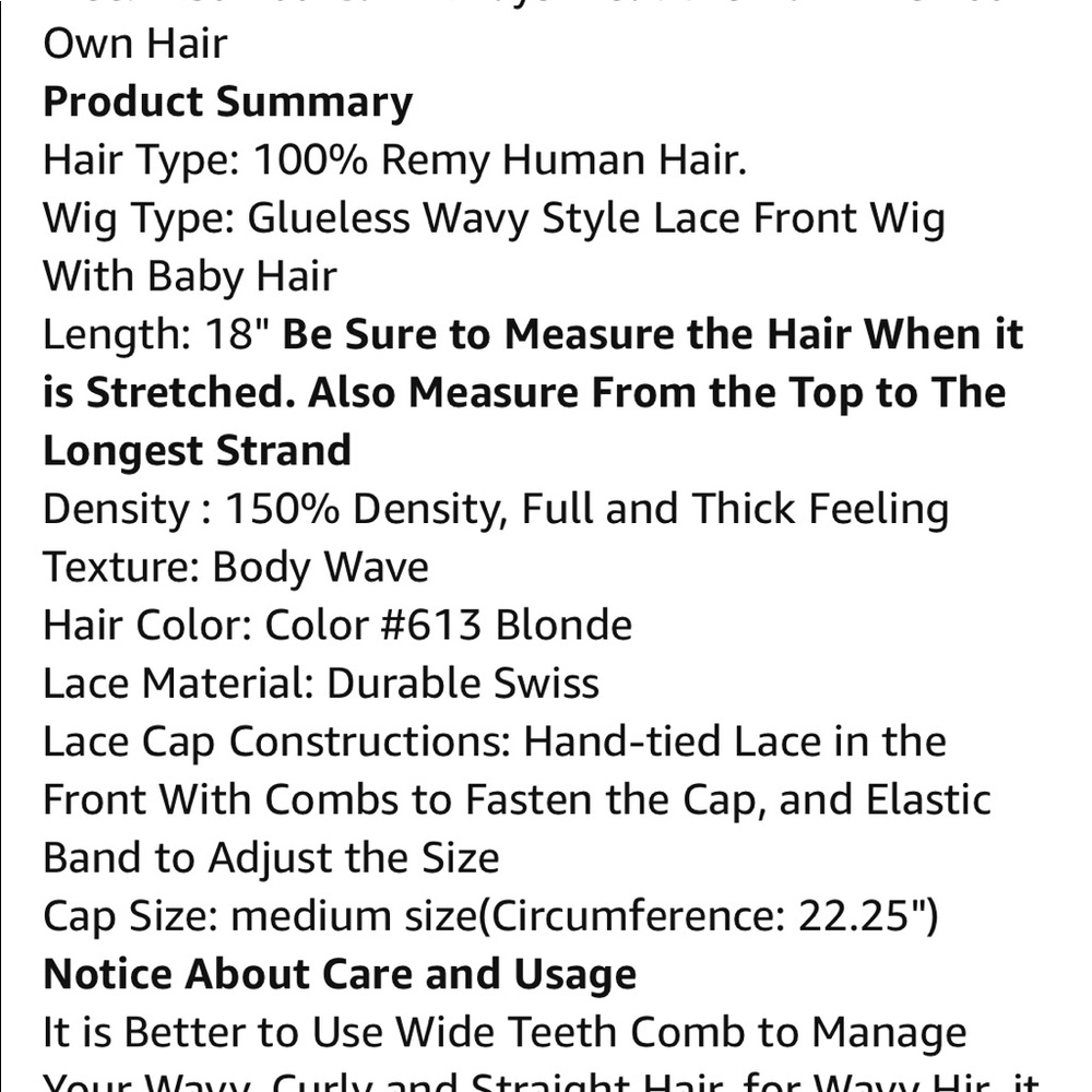 SOLD 100% human remi blonde wig, bodywave NIB - Picture 2 of 8